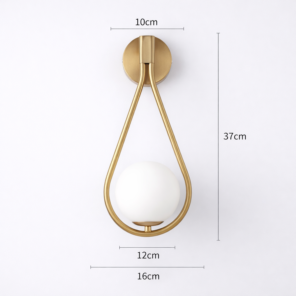 Modern Nordic Teardrop Glass Wall Light