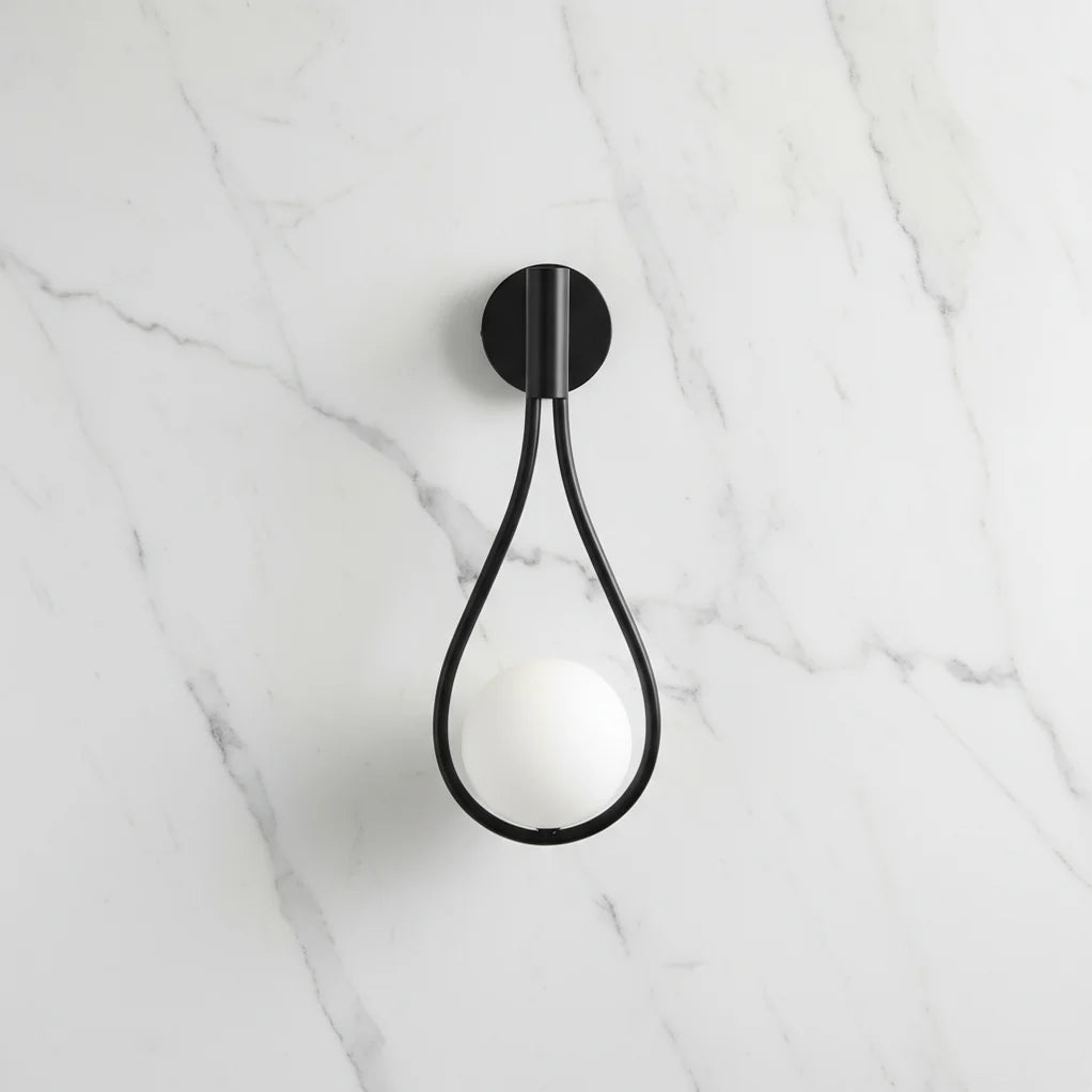 Modern Nordic Teardrop Glass Wall Light