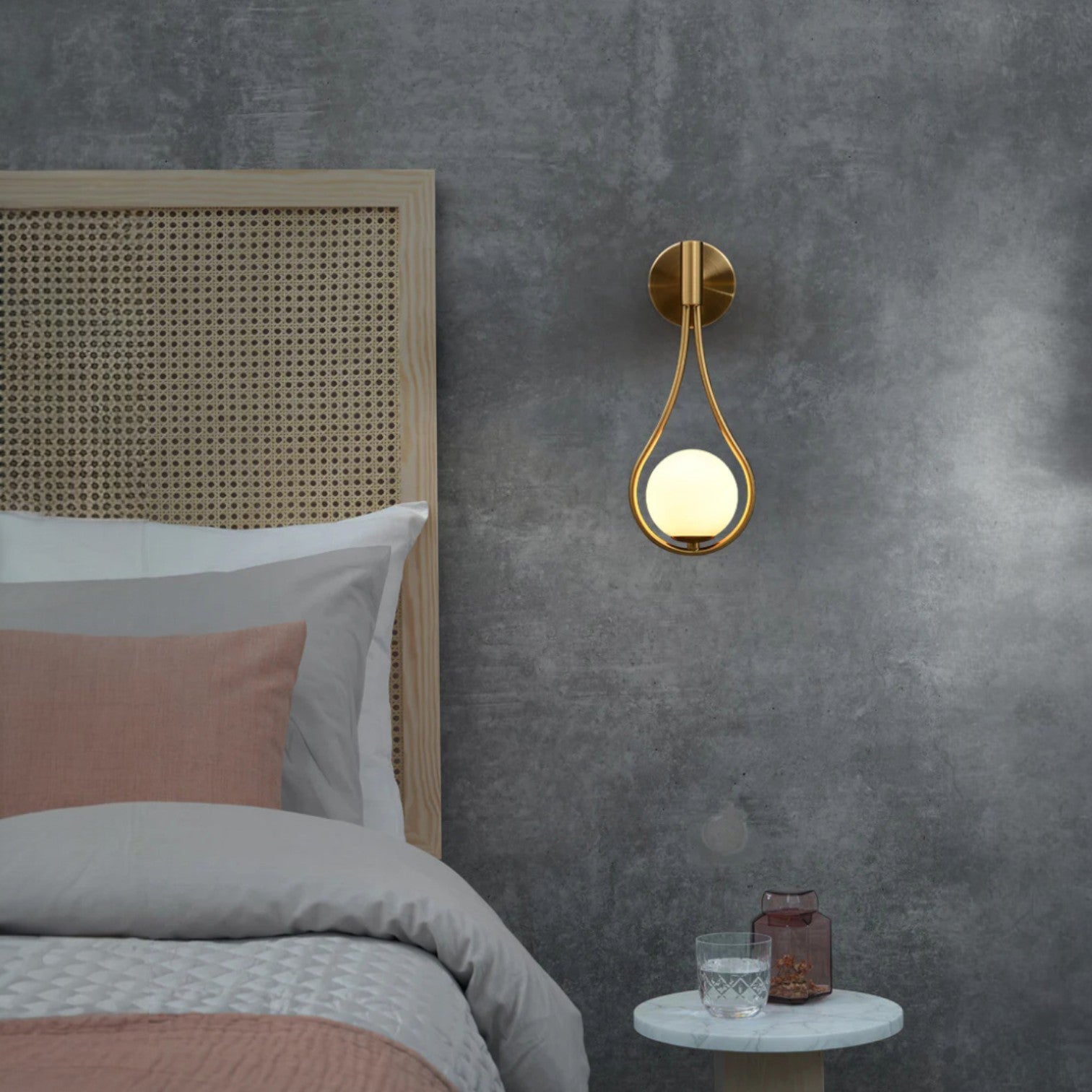 Modern Nordic Teardrop Glass Wall Light