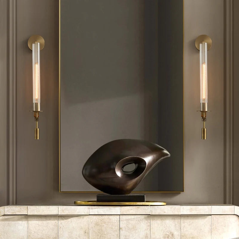 Sarika Modern Fluted Glass Wall Sconce