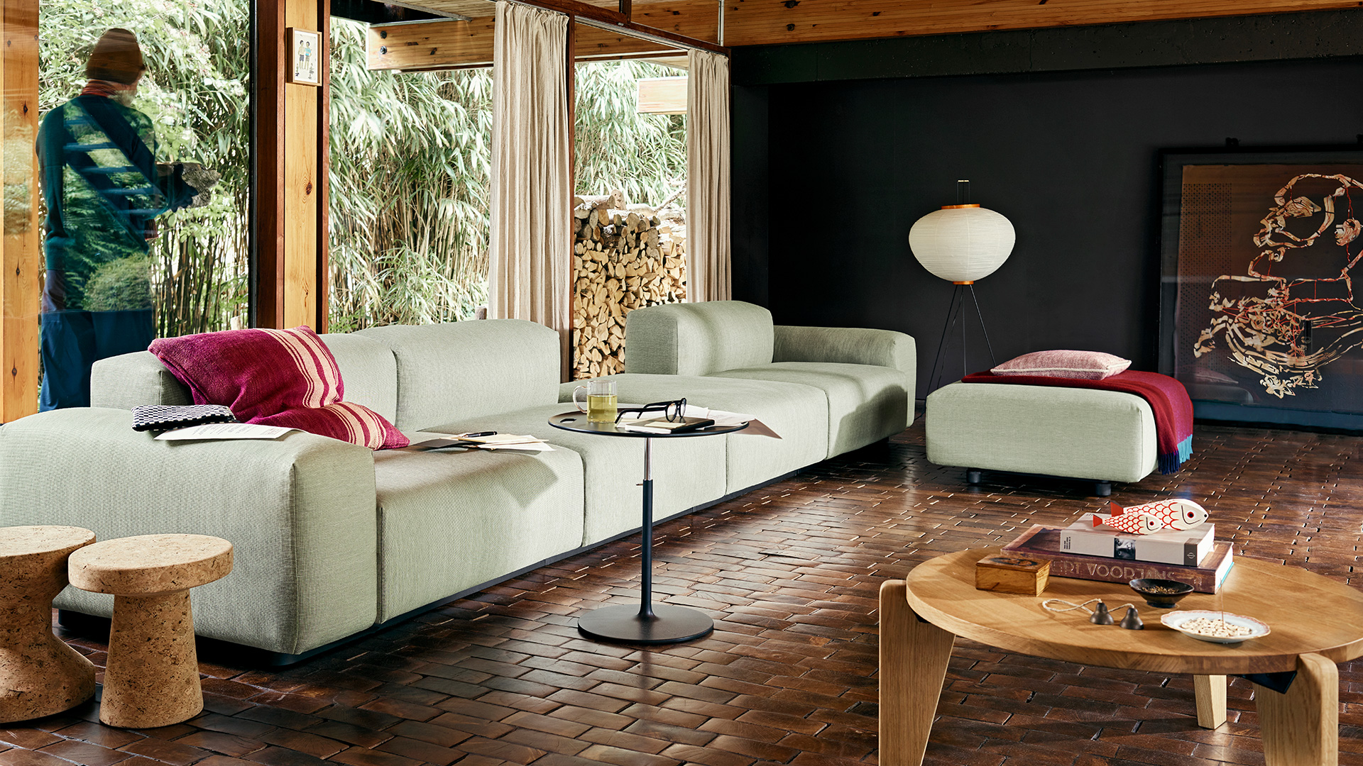 Sculptural Paper Floor Lamp | Tripod Base | Moora Furniture