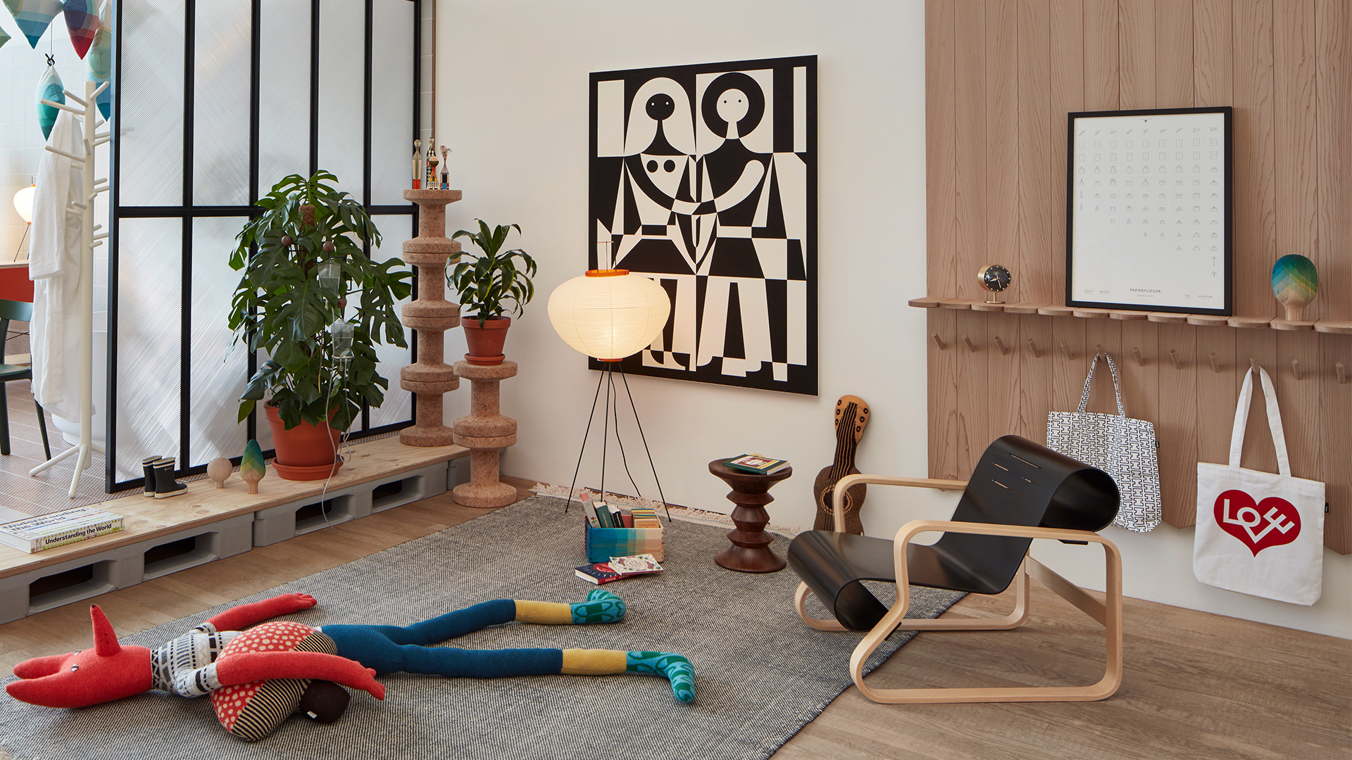 Sculptural Paper Floor Lamp | Tripod Base | Moora Furniture