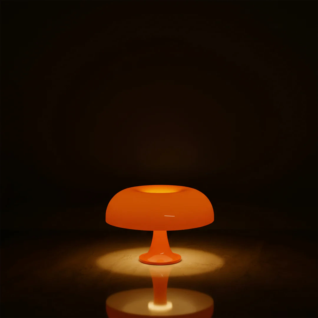 Retro Mushroom Table Lamp | Glossy Dome Light