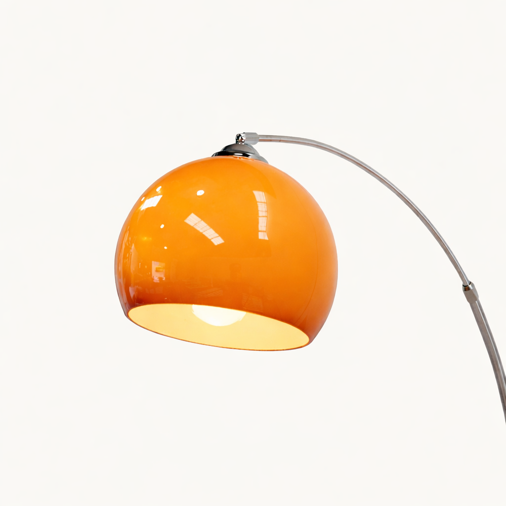 Modern Arc Floor Lamp – Yellow Shade Curved Floor Lamp | Moora Furniture