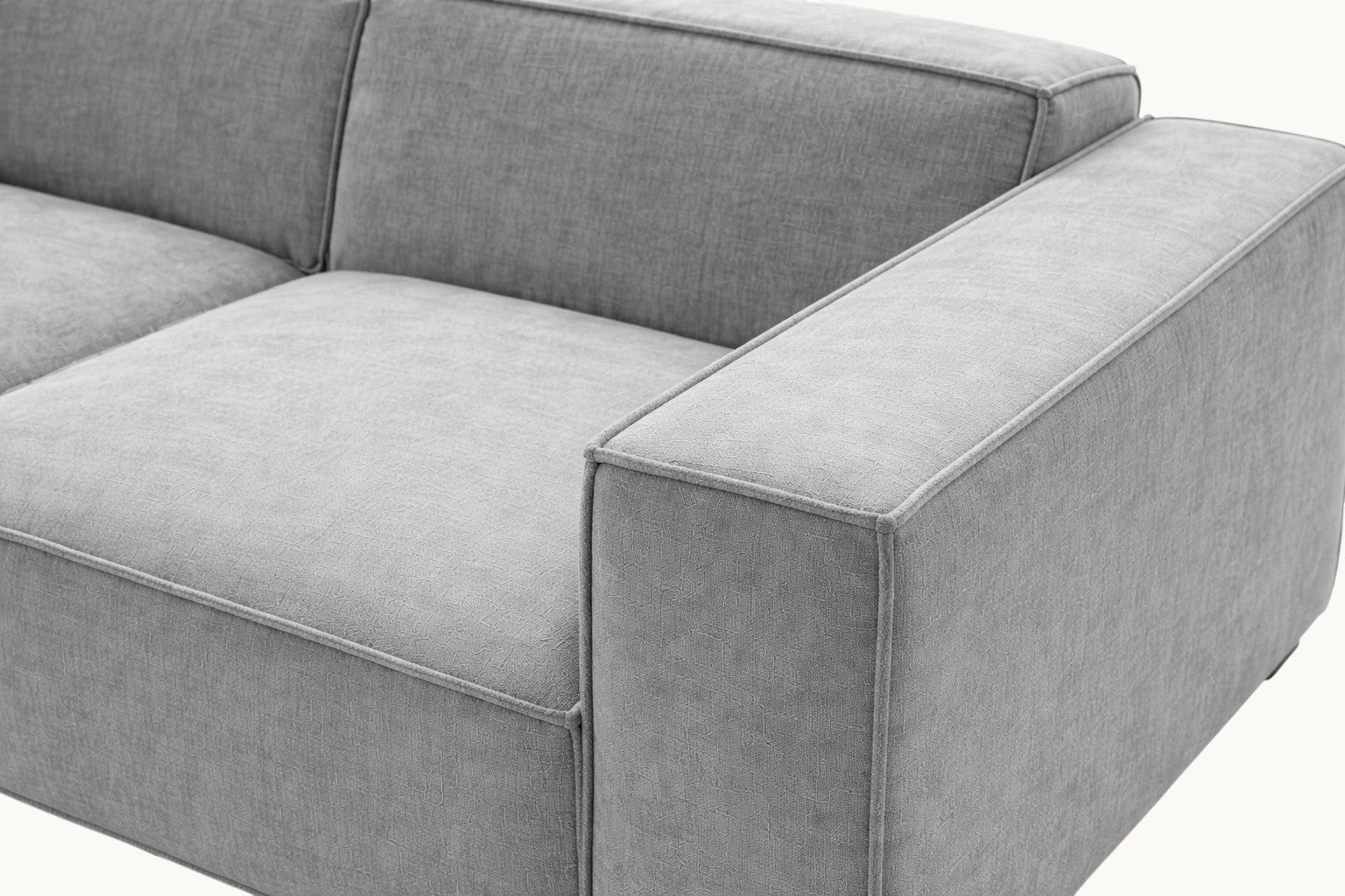 Moora Modern Wide-Seat Fabric Sofa