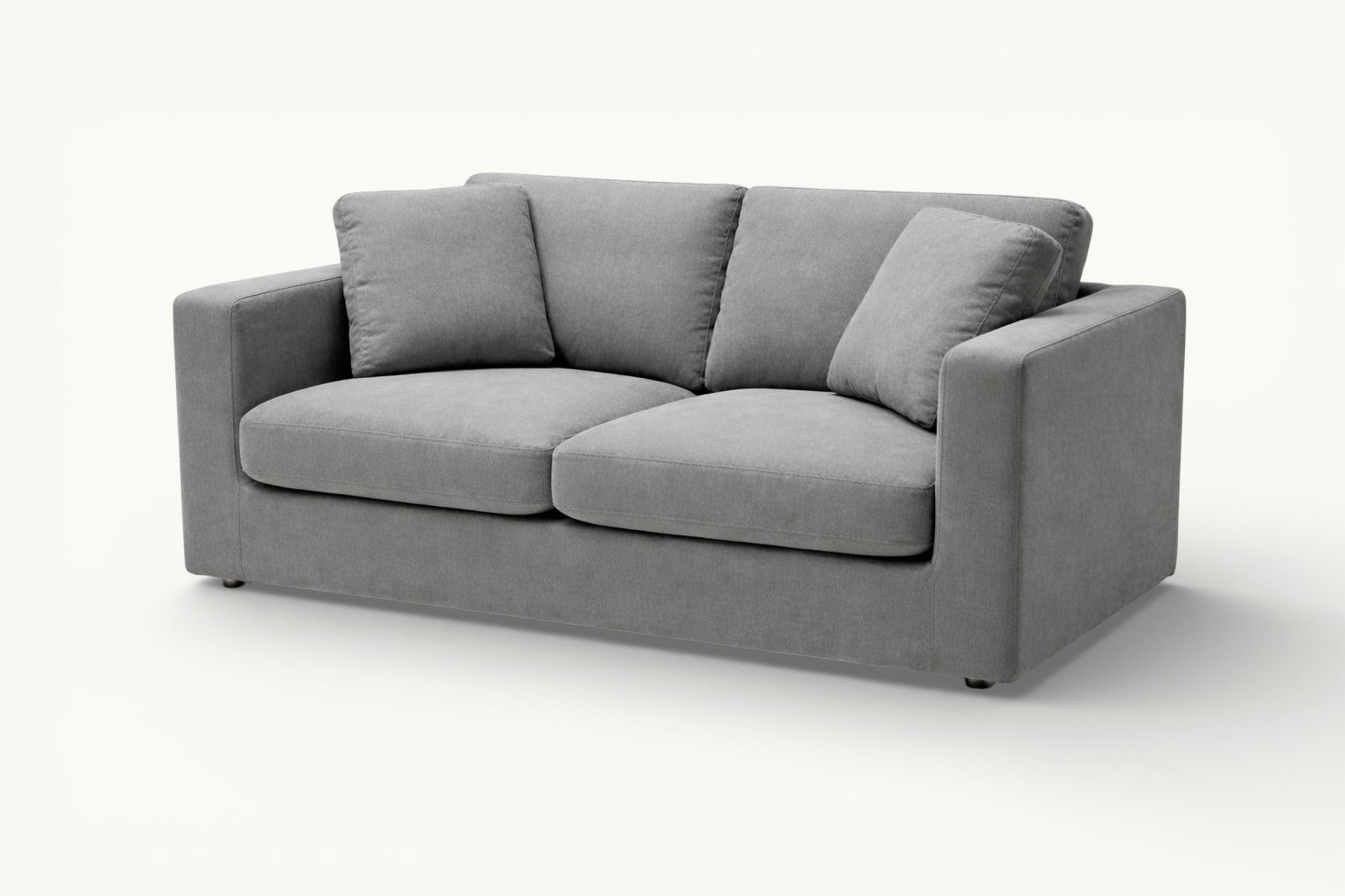 Modern Grey 3-Seater Sofa – Minimalist Fabric Couch