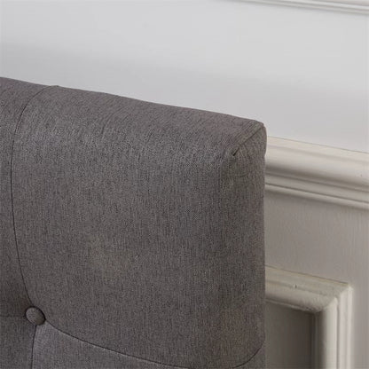 Moora Charcoal Grey Upholstered Bed Frame – Tufted Headboard