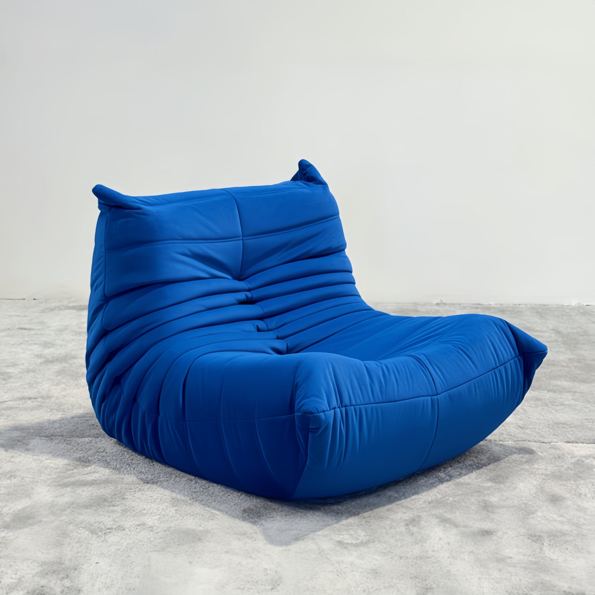 Moora Furniture | Sapphire Blue Suede Fireside Armchair - Luxurious Cool Statement