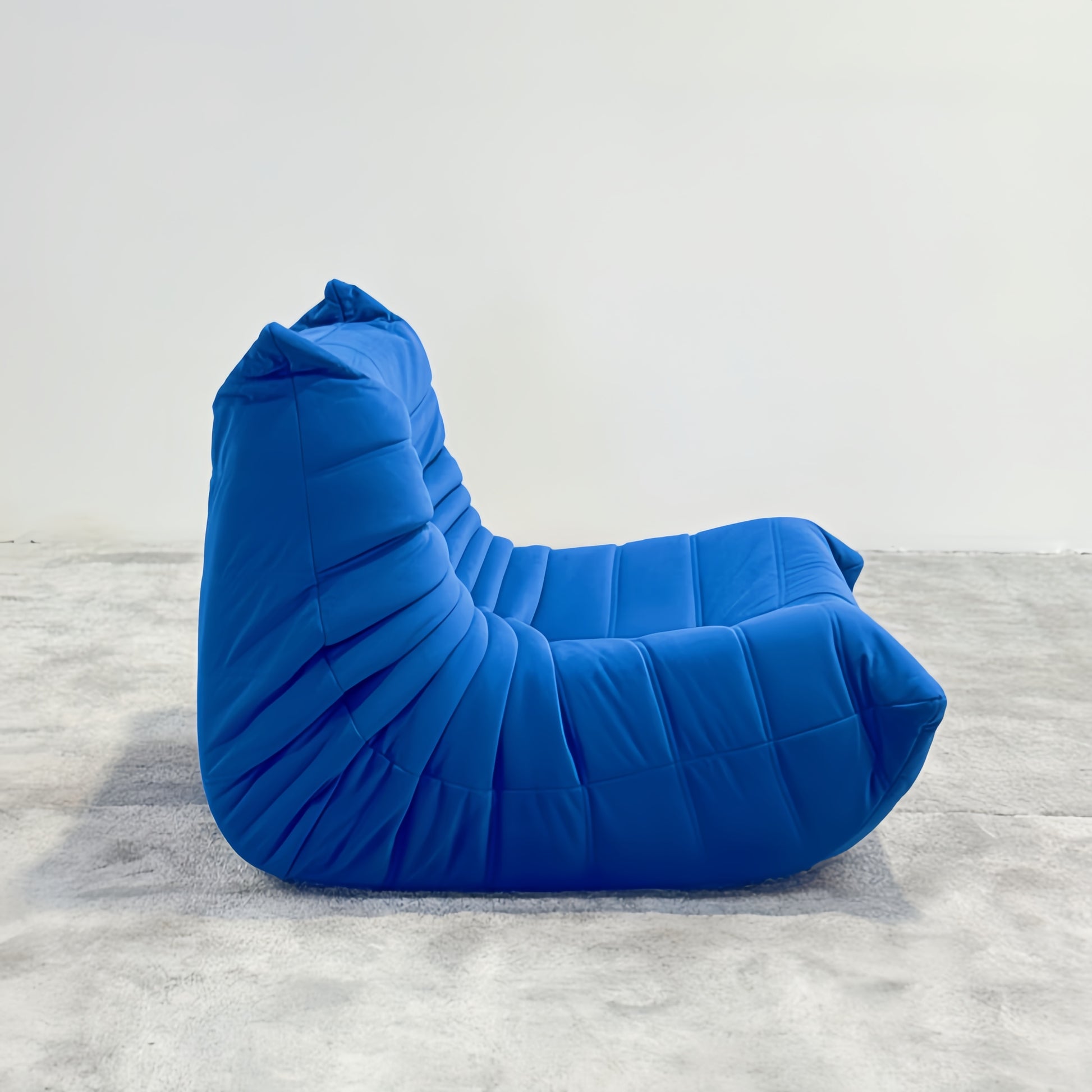 Moora Furniture | Sapphire Blue Suede Fireside Armchair - Luxurious Cool Statement