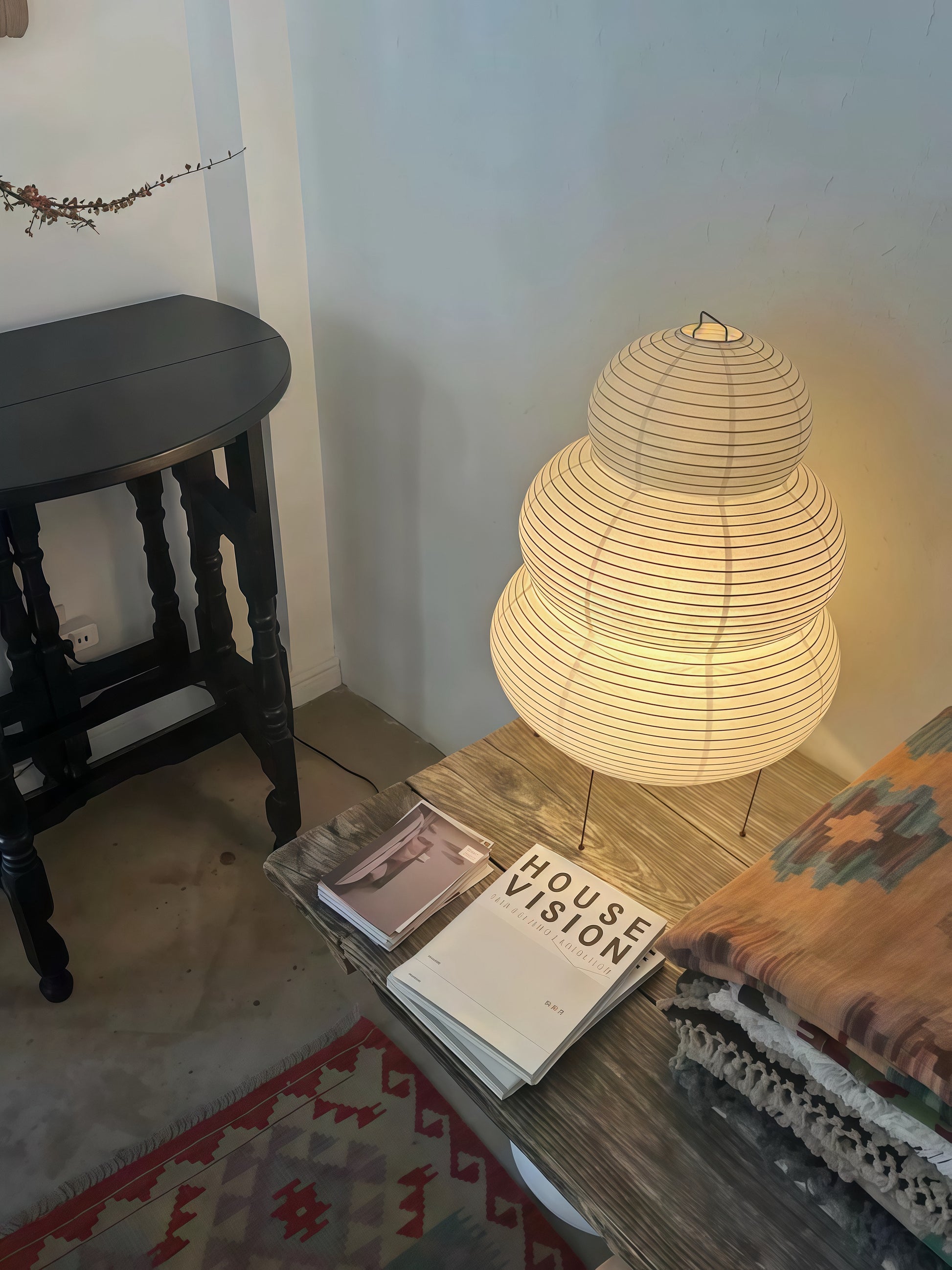 Snowman Rice Paper Floor Lamp | Japanese Style | Soft Ambient Glow