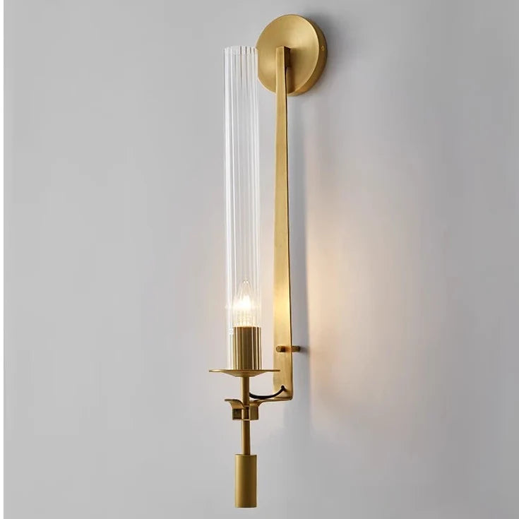 Sarika Modern Fluted Glass Wall Sconce