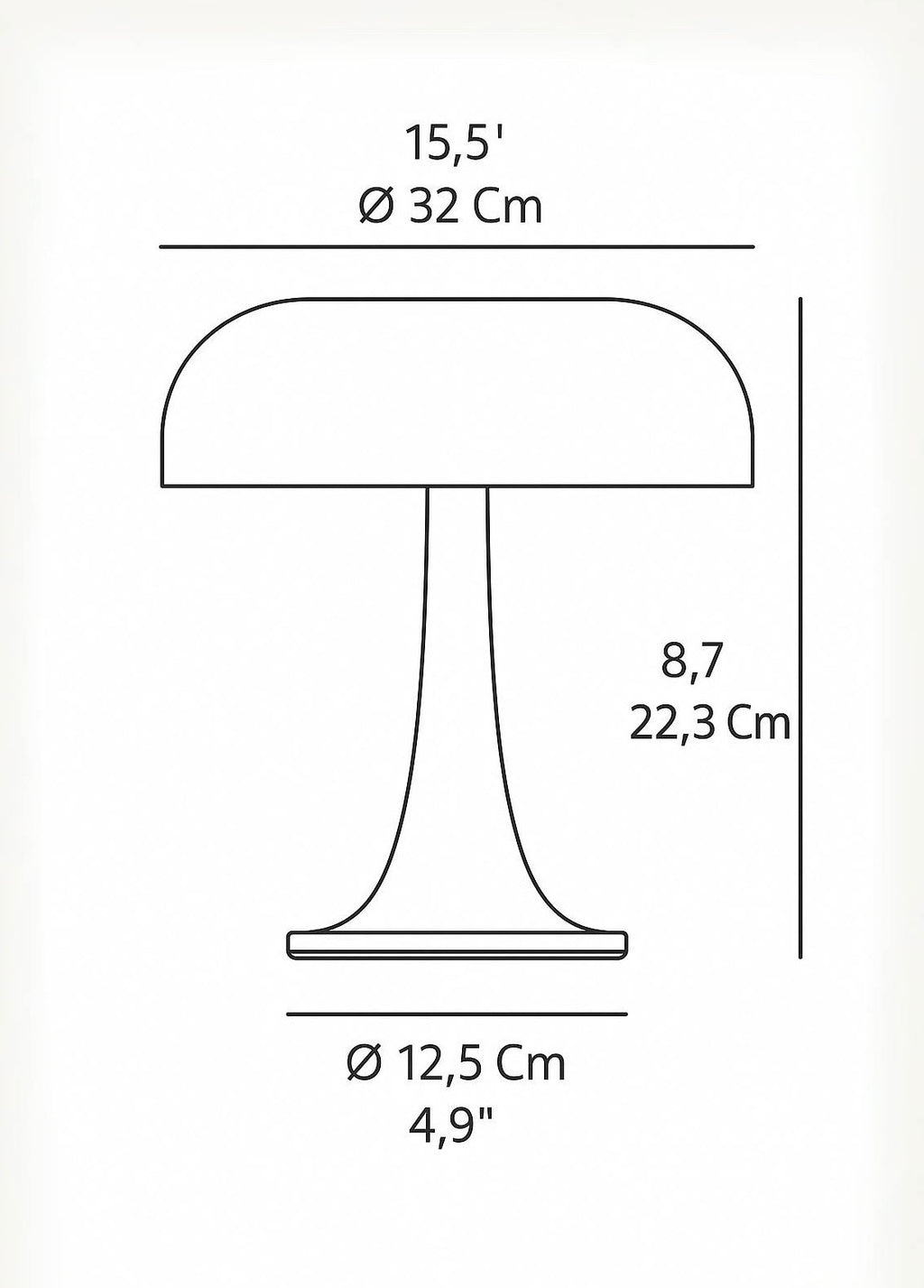 Retro Mushroom Table Lamp | Glossy Dome Light