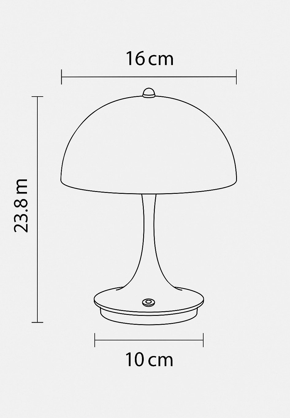 Mushie Dome Lamp | White | Rechargeable | Touch Control