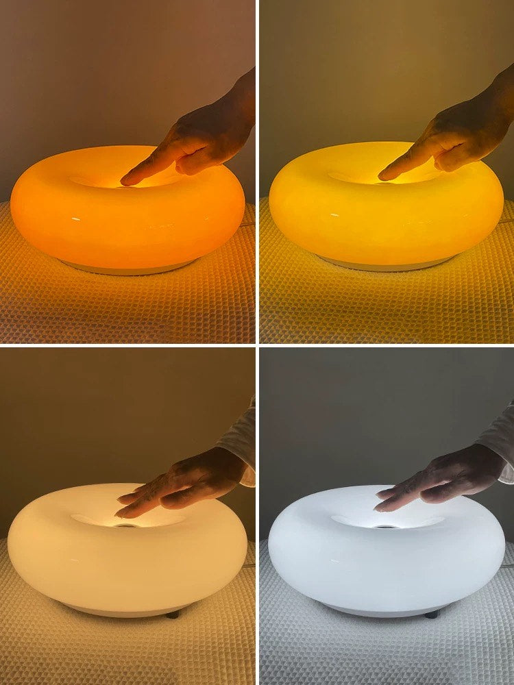 Donut Glow Lamp | Orange | Touch Control | Wall & Table Use