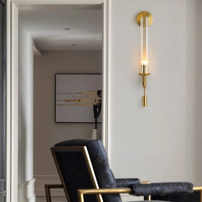 Sarika Modern Fluted Glass Wall Sconce