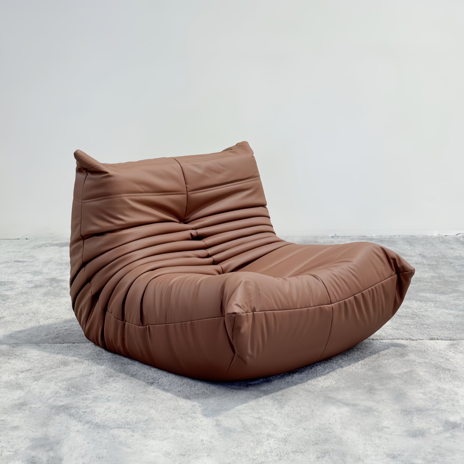 Moora Furniture | Cocoa Brown Vegan Leather Togo Sofa - Warm Eathy Tones