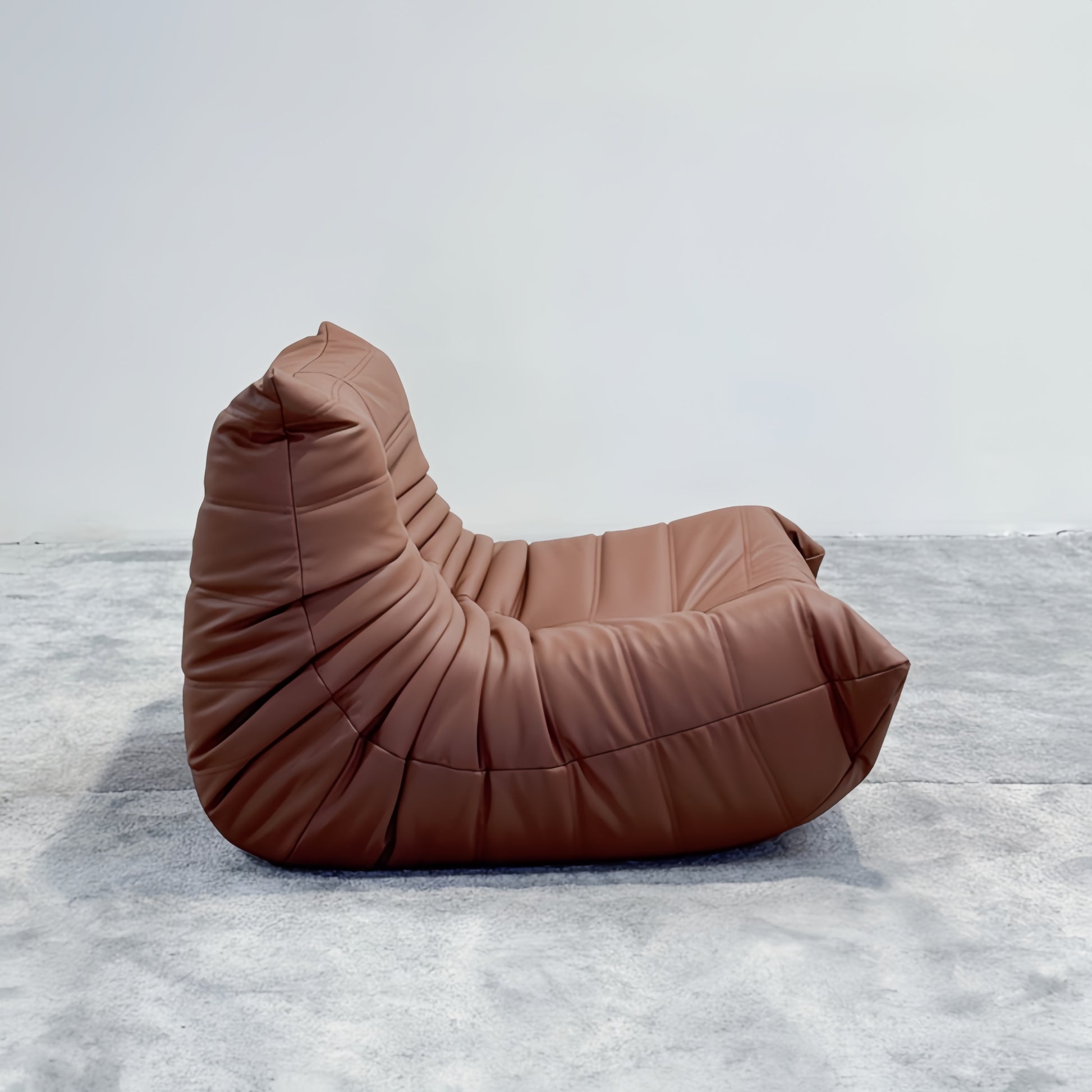 Moora Furniture | Cocoa Brown Vegan Leather Togo Sofa - Warm Eathy Tones
