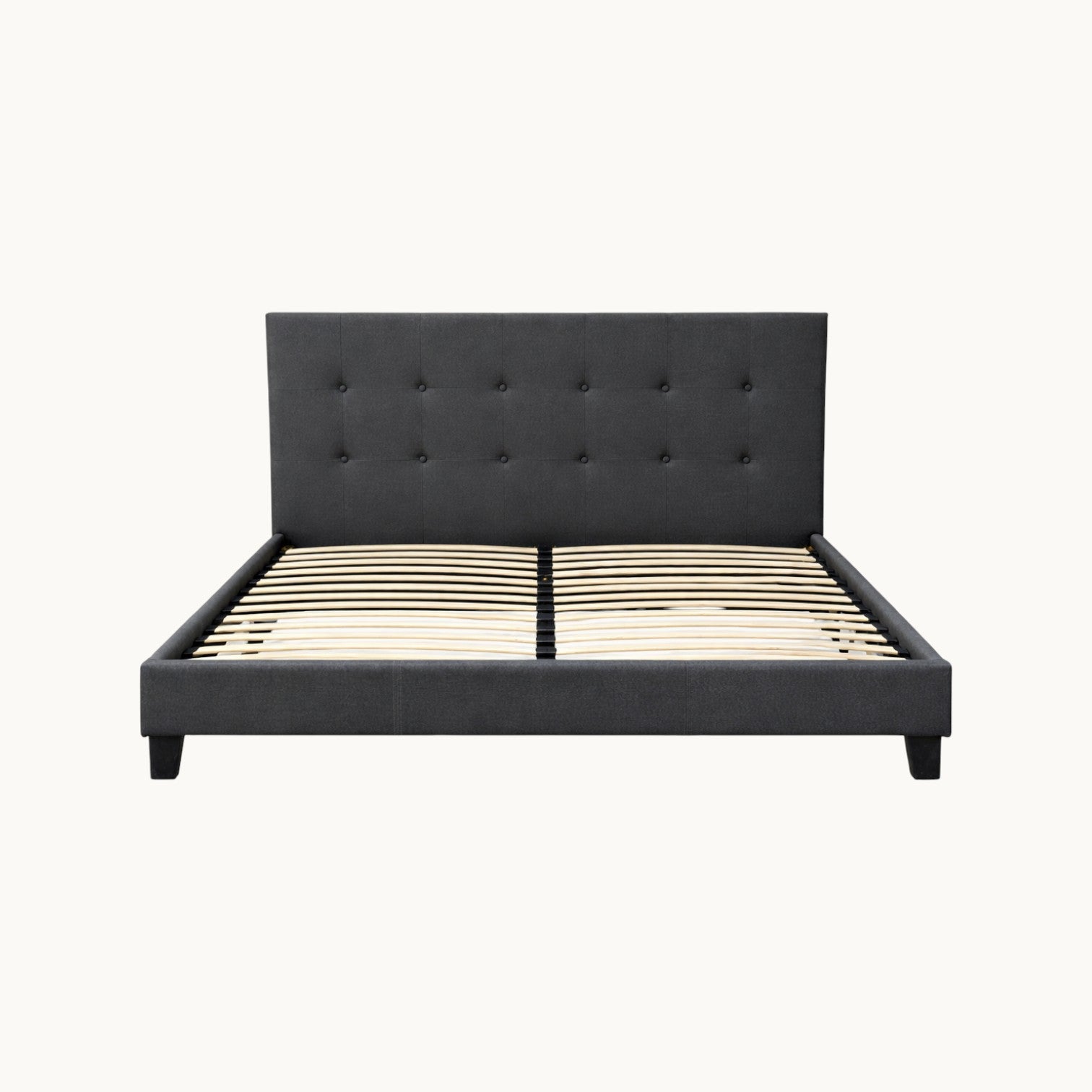 Moora Linen Fabric Bed Frame – Modern Upholstered Design