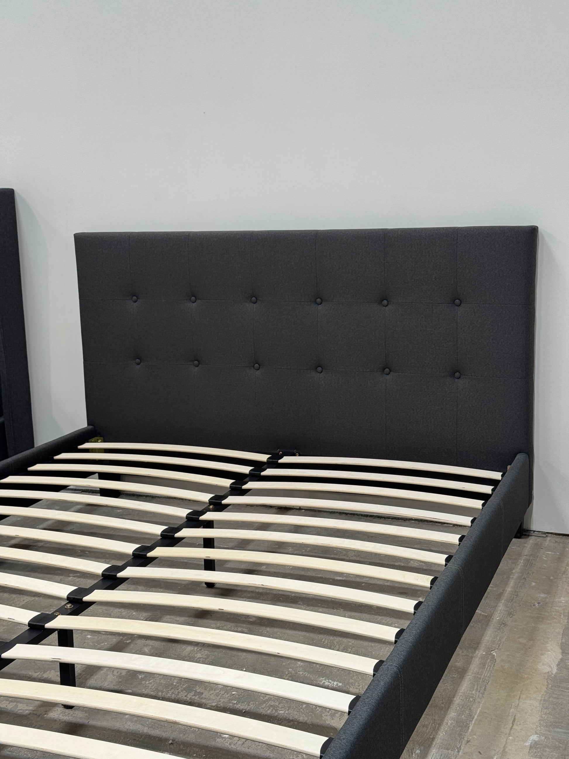 Moora Linen Fabric Bed Frame – Modern Upholstered Design