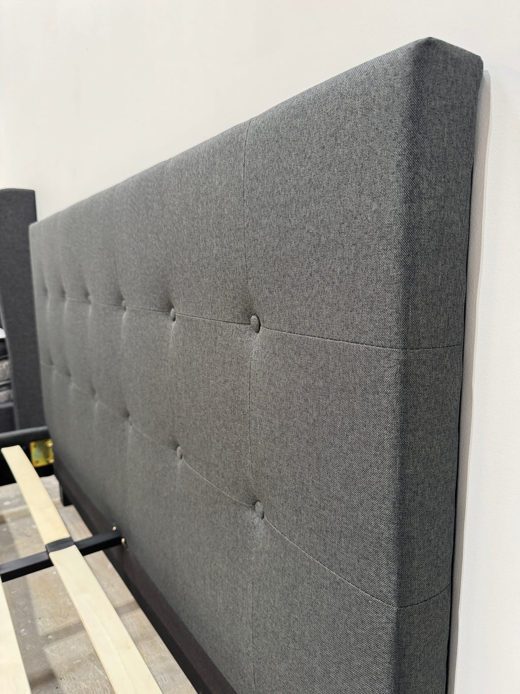 Moora Linen Fabric Bed Frame – Modern Upholstered Design
