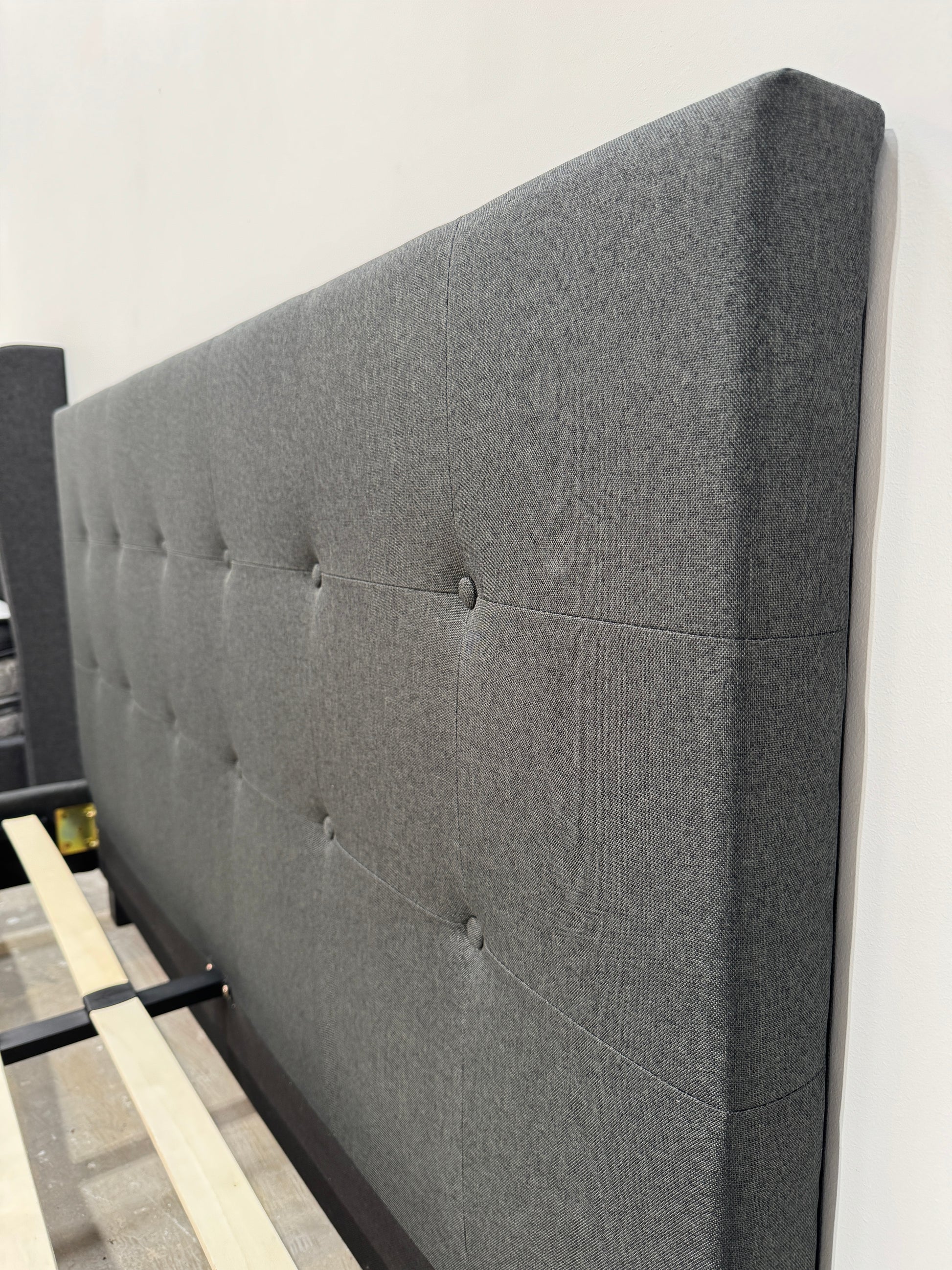 Moora Linen Fabric Bed Frame – Modern Upholstered Design