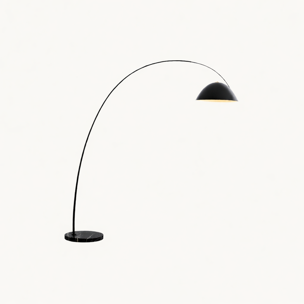 Arc Floor Lamp – Black Curved Standing Lamp for Living Rooms | Moora Furniture