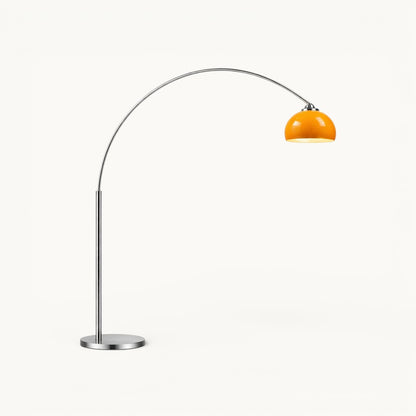 Modern Arc Floor Lamp – Yellow Shade Curved Floor Lamp