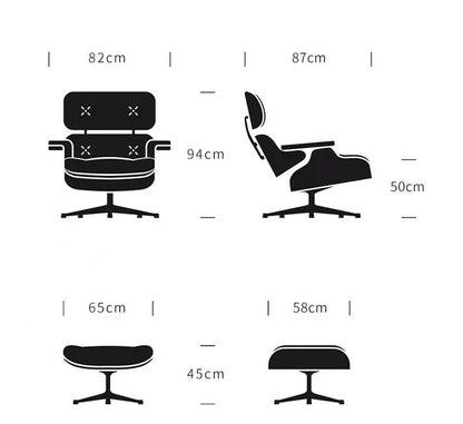 Eames Replica premium Leather Lounge Chair&Ottoman