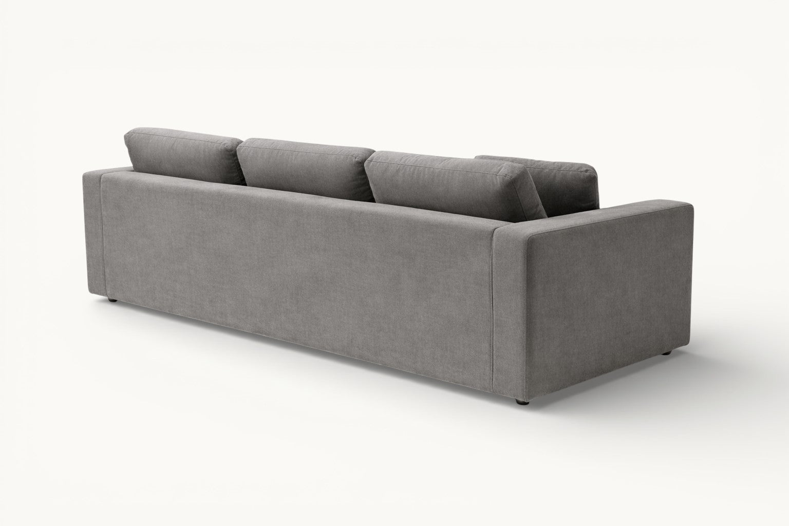 Modern Grey 3-Seater Sofa | Minimalist Fabric Couch – Moora Furniture