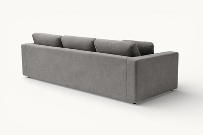 Modern Grey 3-Seater Sofa – Minimalist Fabric Couch