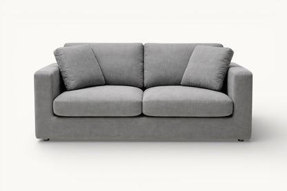 Modern Grey 3-Seater Sofa – Minimalist Fabric Couch