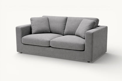 Modern Grey 3-Seater Sofa – Minimalist Fabric Couch