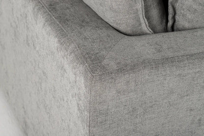 Modern Grey 3-Seater Sofa – Minimalist Fabric Couch